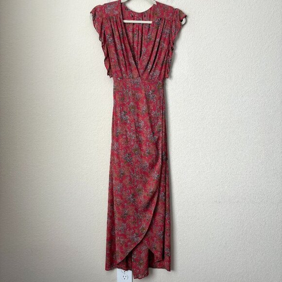 Reformation Boho Floral Print Flirty Wrap Maxi Dress - Picture 2 of 11